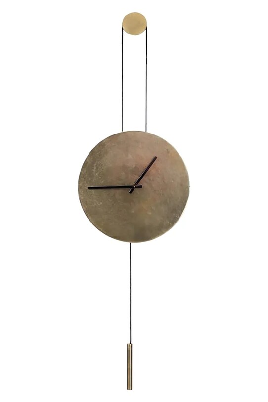 Ρολόι τοίχου home & lifestyle καφέ 109880