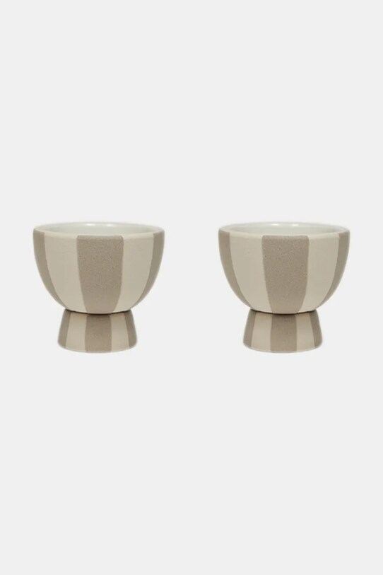 Ποτήρι αυγού OYOY Toppu 2-pack μπεζ L301273