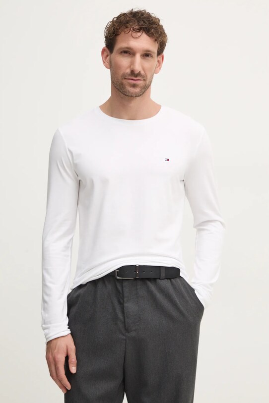 Tommy Hilfiger - Longsleeve slim λευκό MW0MW10804