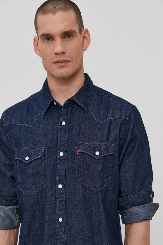 Ρούχα Βαμβακερό πουκάμισο Levi's 85744.0000 σκούρο μπλε