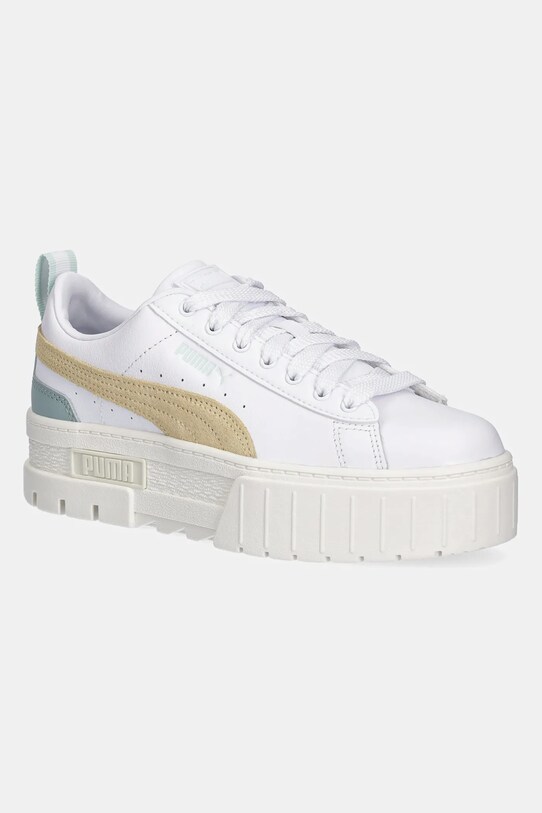 Παπούτσια Puma Mayze Lth απομίμηση λείου δέρματος λευκό 381983