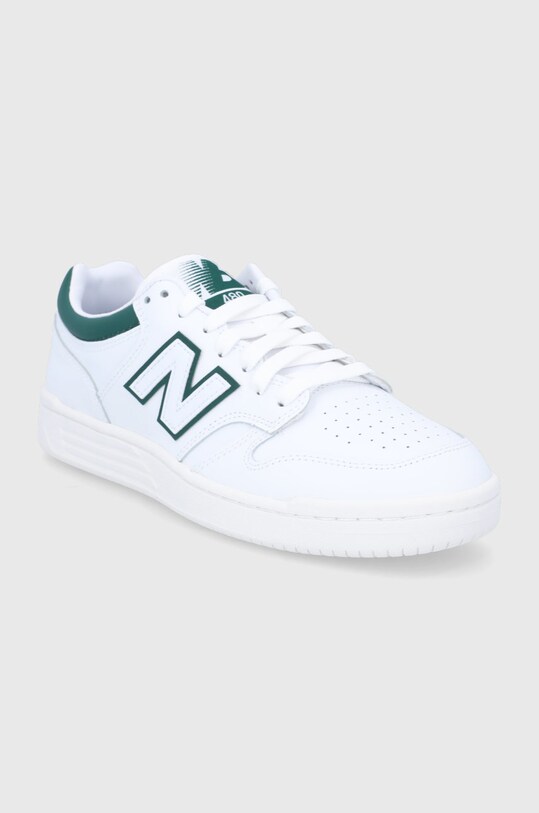 Δερμάτινα παπούτσια New Balance BB480LGT 480 BB480LGT λευκό SS25