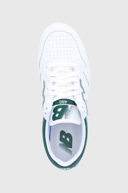Δερμάτινα παπούτσια New Balance BB480LGT 480 λευκό BB480LGT