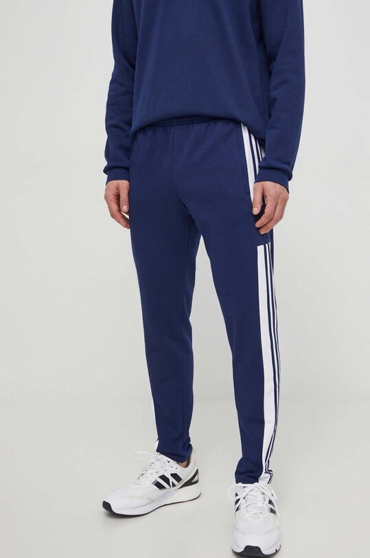 Παντελόνι adidas Performance NHL Pittsburgh Penguins GT6643 πλεκτό ύφασμα σκούρο μπλε GT6643