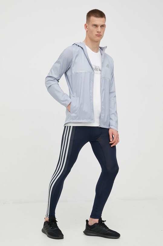 Κολάν προπόνησης adidas Performance 3-stripes στάμπα σκούρο μπλε HJ9923