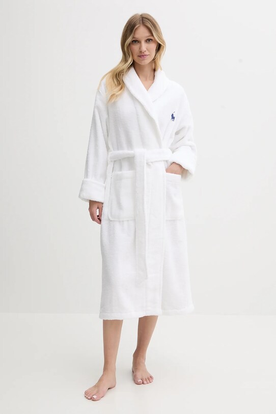 Βαμβακερό μπουρνούζι Polo Ralph Lauren 4P0008 λευκό SS25