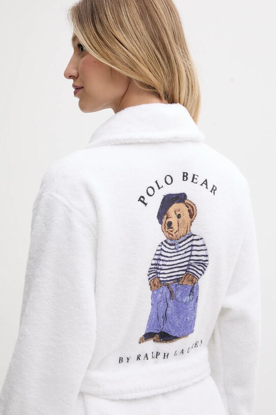 Βαμβακερό μπουρνούζι Polo Ralph Lauren λευκό 4P0008