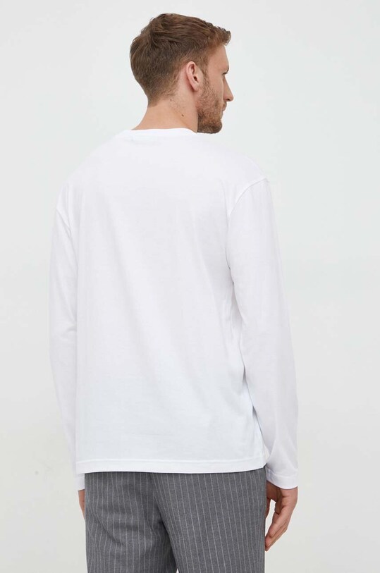 Ρούχα Βαμβακερή μπλούζα με μακριά μανίκια Calvin Klein K10K111847 λευκό