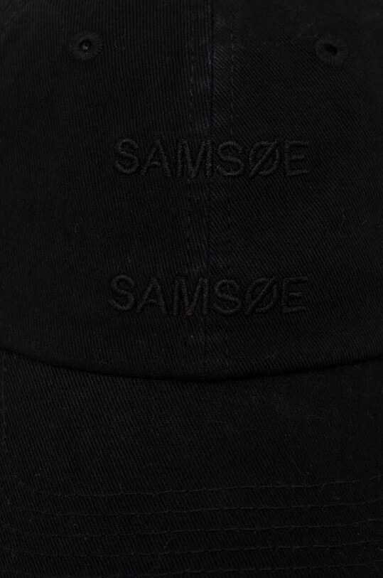 Αξεσουάρ Βαμβακερό καπέλο του μπέιζμπολ Samsoe Samsoe U23200004 μαύρο