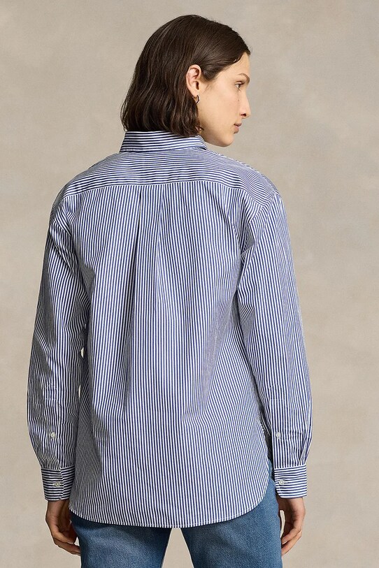 Βαμβακερό πουκάμισο Polo Ralph Lauren 211910743 μπλε AW24