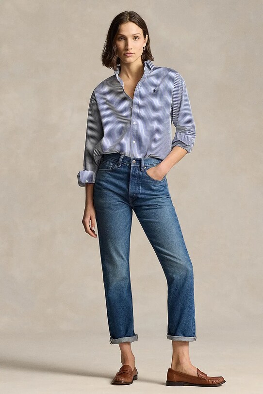 Ρούχα Βαμβακερό πουκάμισο Polo Ralph Lauren 211910743 μπλε