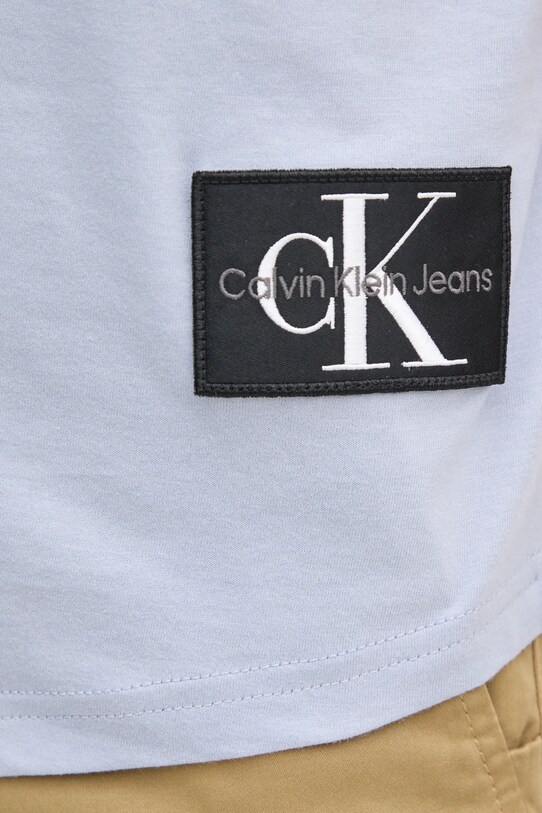 Βαμβακερό μπλουζάκι Calvin Klein Jeans J30J323482 μπλε