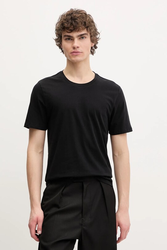 Μπλουζάκι AllSaints 2-pack με ελαστάν μαύρο ASM493451
