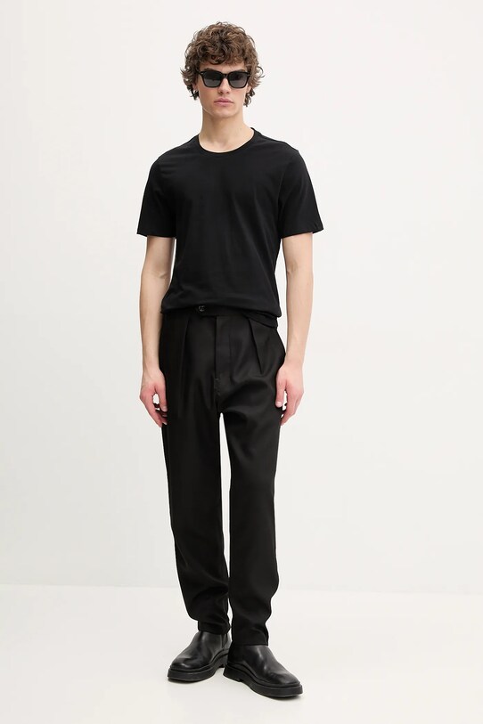 Μπλουζάκι AllSaints 2-pack ASM493451 μαύρο AW24
