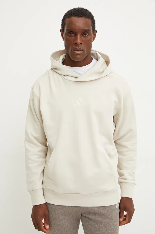 Βαμβακερή μπλούζα adidas All SZN βαμβάκι μπεζ IY4157