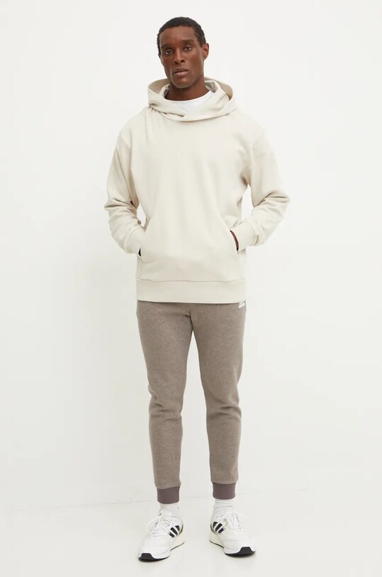 Βαμβακερή μπλούζα adidas All SZN IY4157 μπεζ AW24