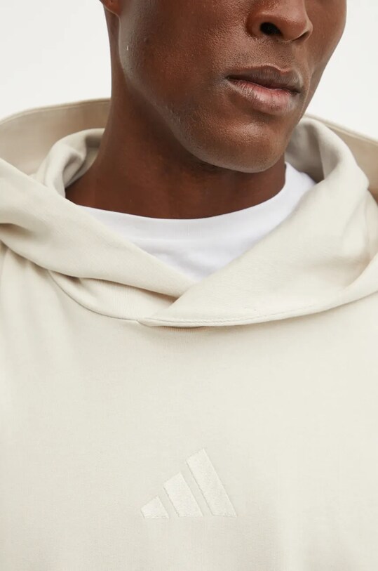 Βαμβακερή μπλούζα adidas All SZN IY4157 μπεζ