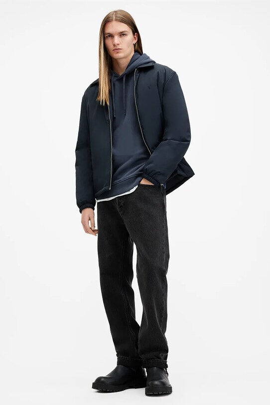 Βαμβακερή μπλούζα AllSaints RAVEN OTH HOODY M003NZ σκούρο μπλε