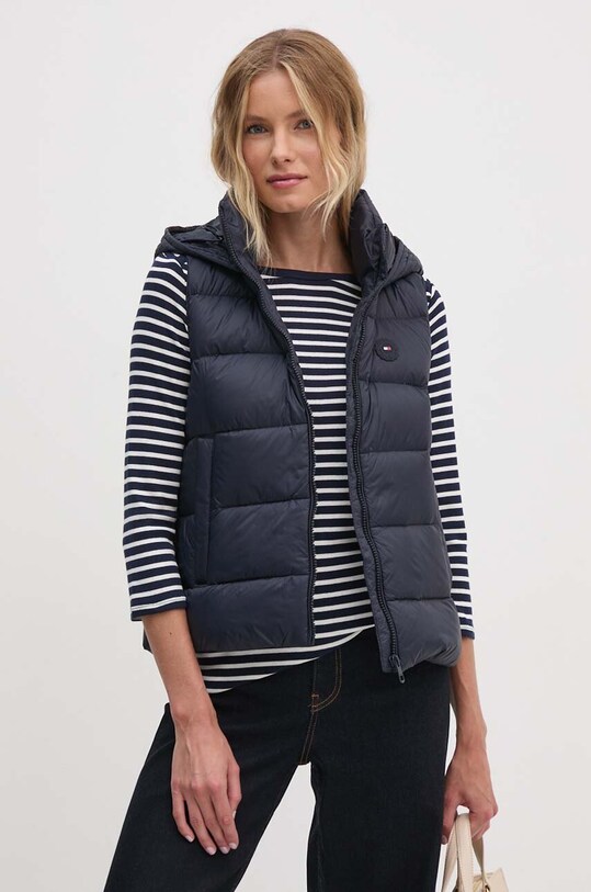 Αμάνικο από πούπουλα Tommy Hilfiger άλλο σκούρο μπλε WW0WW43582