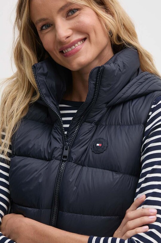 Αμάνικο από πούπουλα Tommy Hilfiger σκούρο μπλε WW0WW43582