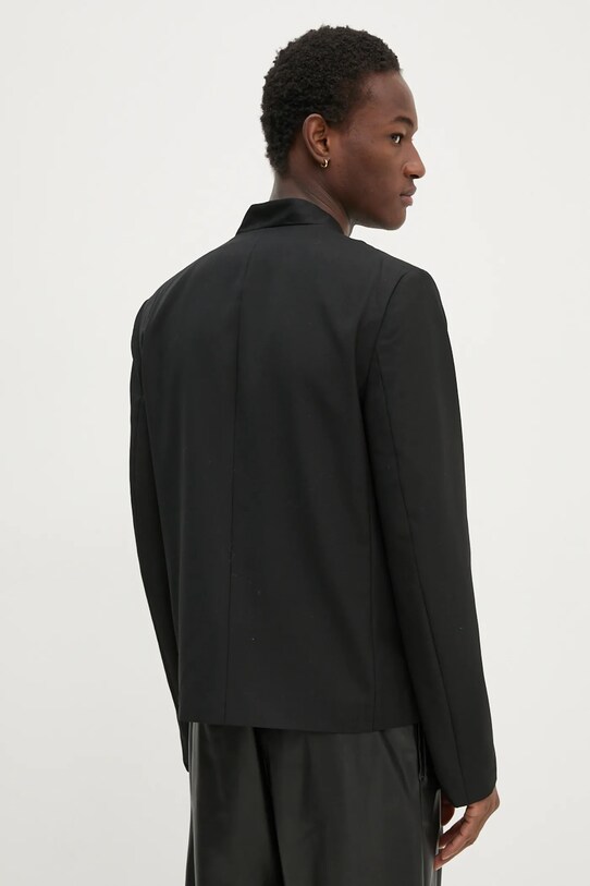 Μπλέιζερ με μίγμα μαλλιού Heliot Emil μαύρο AW24.M.04.045.BLK01