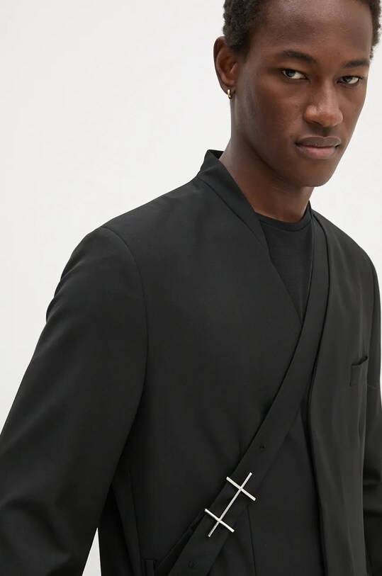 Μπλέιζερ με μίγμα μαλλιού Heliot Emil AW24.M.04.045.BLK01