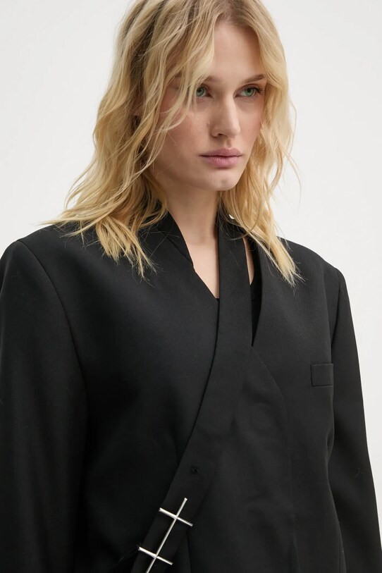 Μπλέιζερ με μίγμα μαλλιού Heliot Emil AW24.M.04.045.BLK01