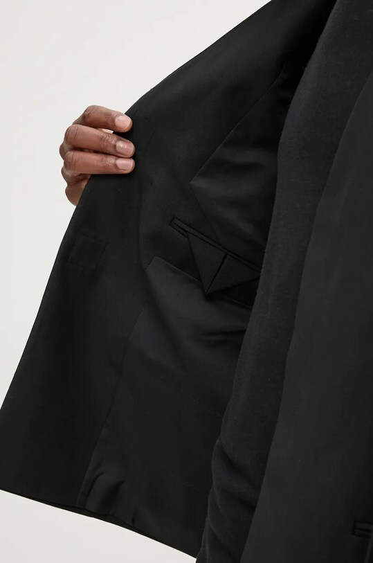 Μπλέιζερ με μίγμα μαλλιού Heliot Emil AW24.M.04.045.BLK01