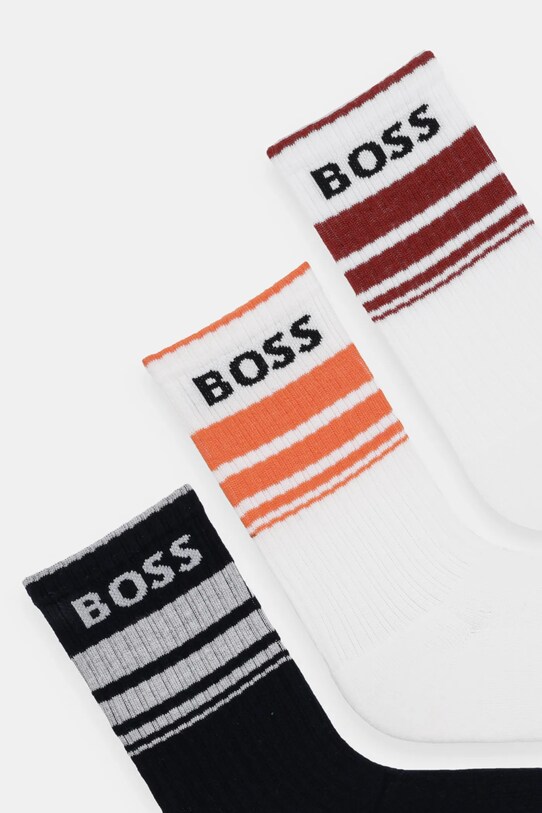 Κάλτσες BOSS 3-pack 50515143 λευκό SS25