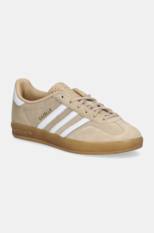 Σουέτ αθλητικά παπούτσια adidas Originals Gazelle Indoor δέρμα σαμουά μπεζ IH5482