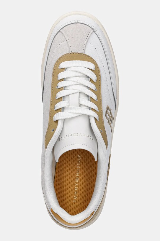 Δερμάτινα αθλητικά παπούτσια Tommy Hilfiger TH HERITAGE COURT SNEAKER SDE λευκό FW0FW08037