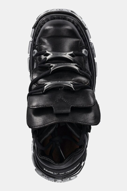 Δερμάτινα αθλητικά παπούτσια New Rock ITALI NEGRO+ NOMADA NEGRO+ TOWER NEGRO E14 μαύρο M.106.S70