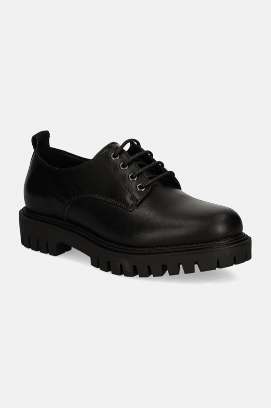 Δερμάτινα κλειστά παπούτσια Tommy Hilfiger CASUAL HILFIGER CHUNKY LTH SHOE casual μαύρο FM0FM05301