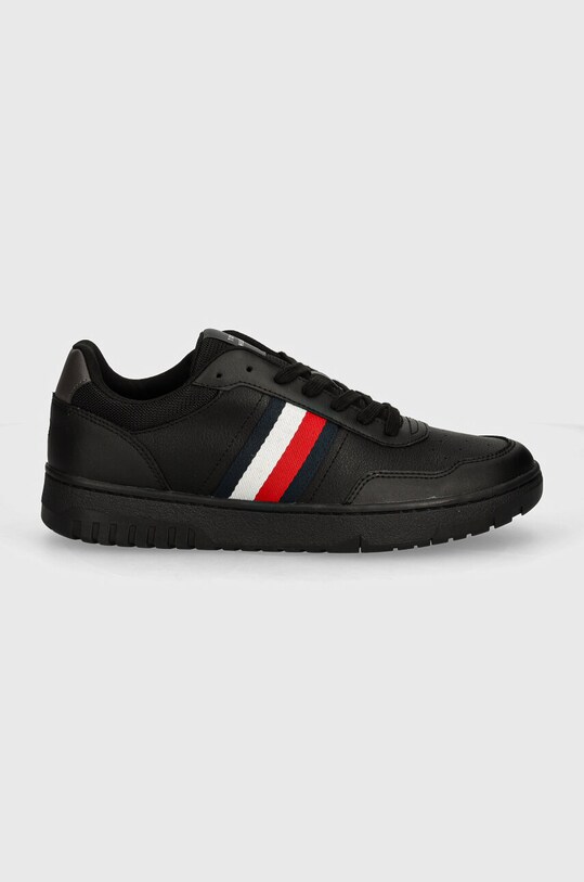 Δερμάτινα αθλητικά παπούτσια Tommy Hilfiger TH BASKET CORE LITE FM0FM05116 μαύρο AW24