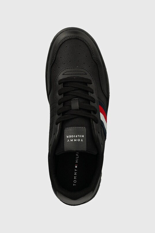 Δερμάτινα αθλητικά παπούτσια Tommy Hilfiger TH BASKET CORE LITE μαύρο FM0FM05116