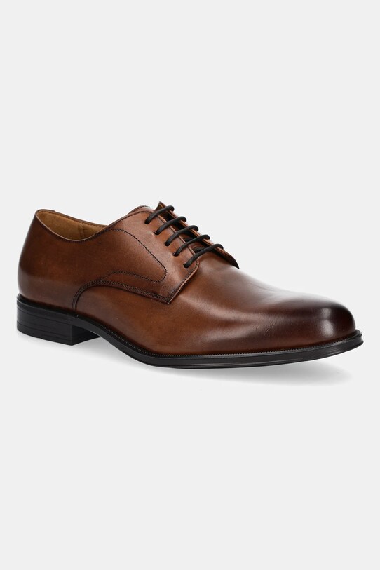Δερμάτινα κλειστά παπούτσια Hackett London DUKE MASTER λείο δέρμα καφέ HMS21407