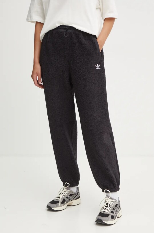 Παντελόνι φόρμας adidas Originals πλεκτό ύφασμα μαύρο IX5502