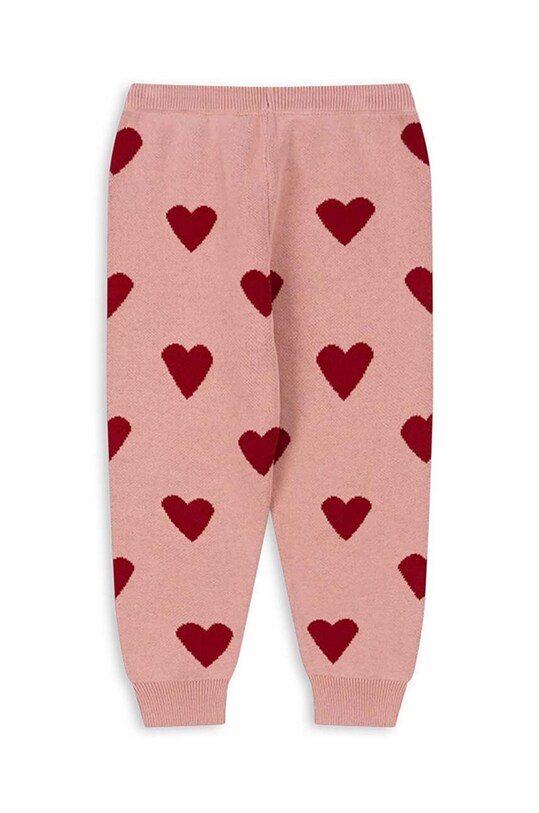 Παιδικό βαμβακερό παντελόνι Konges Sløjd LAPIS KNIT PANTS KS101555.G ροζ AW24