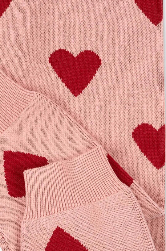 Παιδικό βαμβακερό παντελόνι Konges Sløjd LAPIS KNIT PANTS ροζ KS101555.G