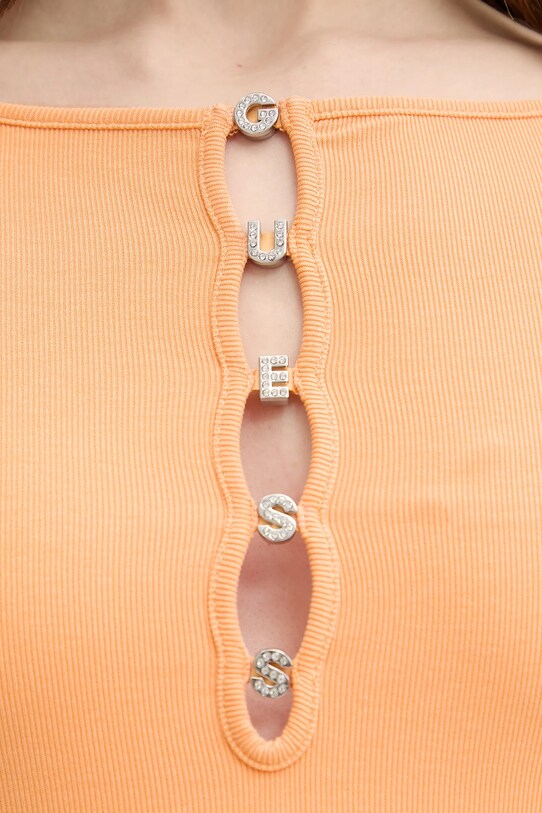 Φόρεμα Guess ELIS πορτοκαλί W4YK13.KAQL2