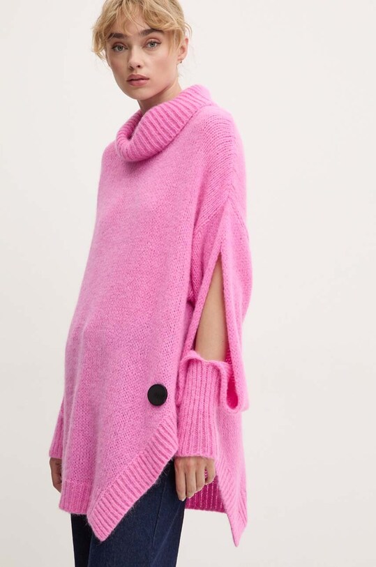 Μάλλινο πουλόβερ MMC STUDIO PL BITENEO ροζ BITENEO.SWEATER