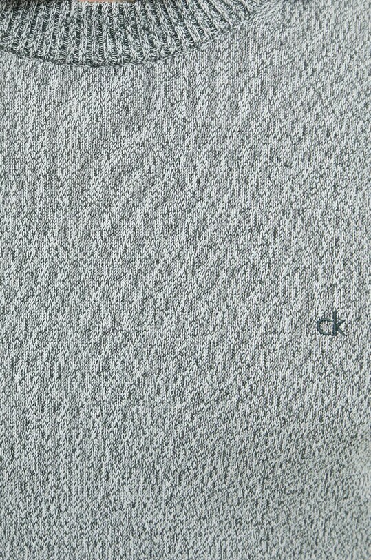 Βαμβακερό πουλόβερ Calvin Klein K10K113419 πράσινο