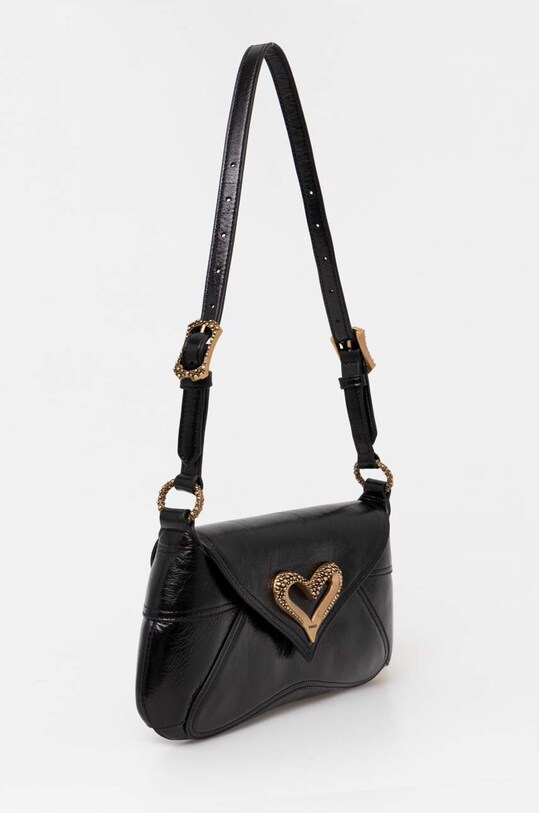 Δερμάτινη τσάντα Pinko 103763.A1EO μαύρο AW24