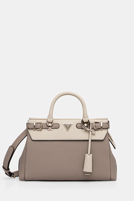 Τσάντα Guess απομίμηση λείου δέρματος μπεζ HWEBG9.51105