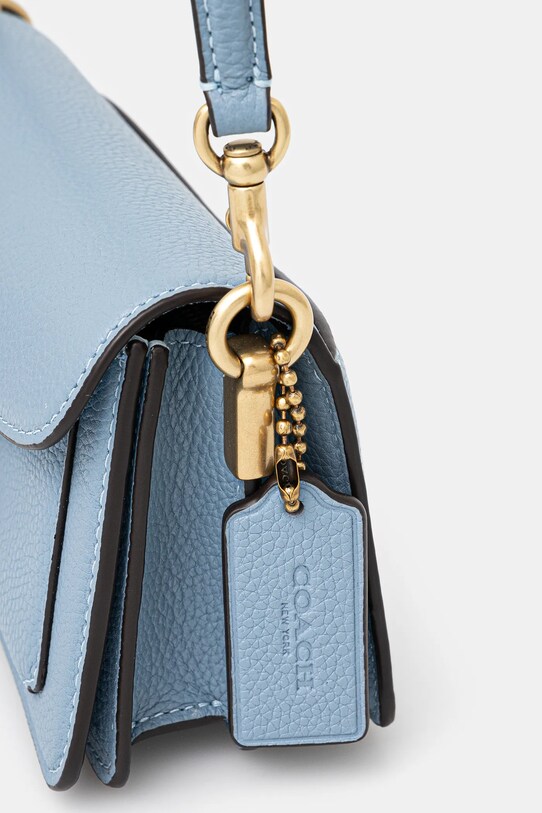 Δερμάτινη τσάντα Coach Tabby μπλε CY201