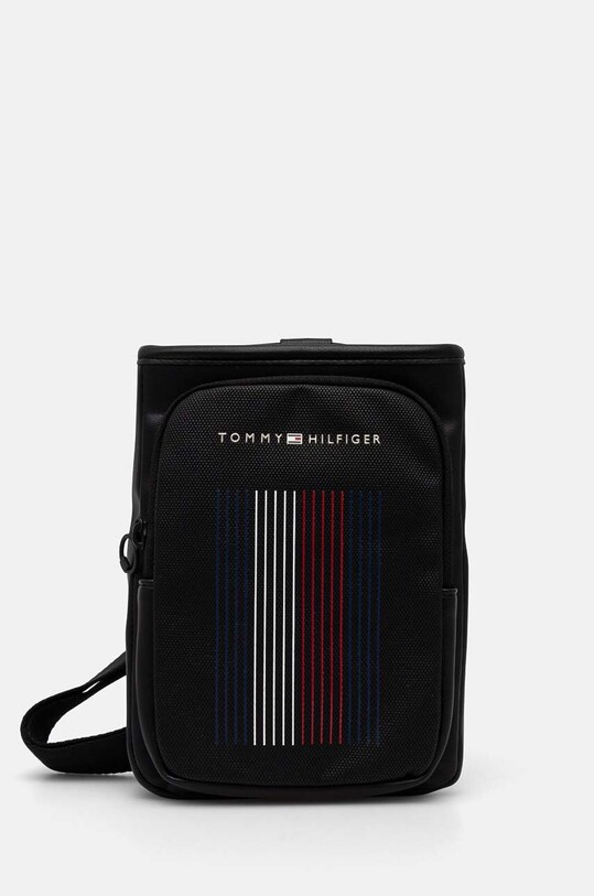 Σακίδιο Tommy Hilfiger απομίμηση λείου δέρματος μαύρο AM0AM12456