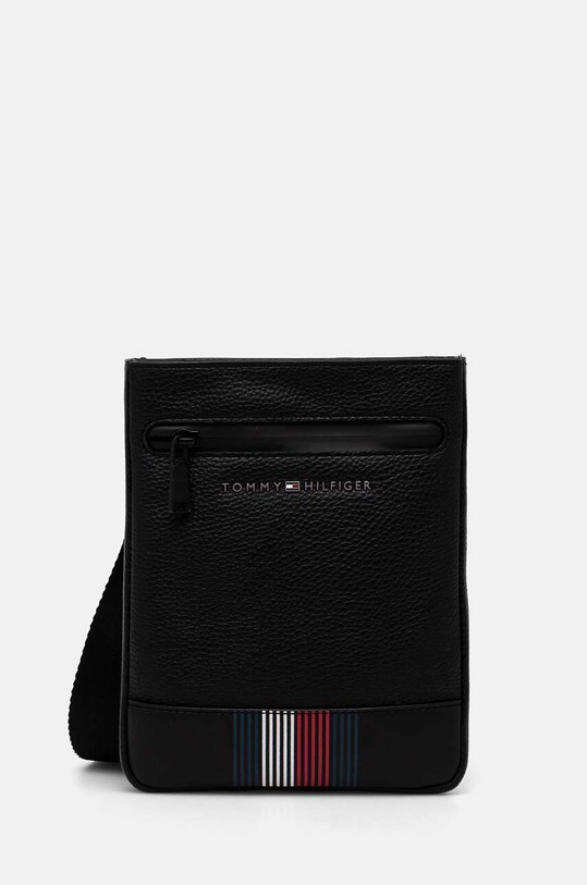 Σακίδιο Tommy Hilfiger απομίμηση λείου δέρματος μαύρο AM0AM12483