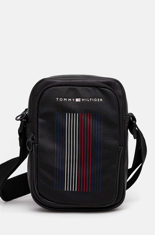 Σακίδιο Tommy Hilfiger απομίμηση λείου δέρματος μαύρο AM0AM12457
