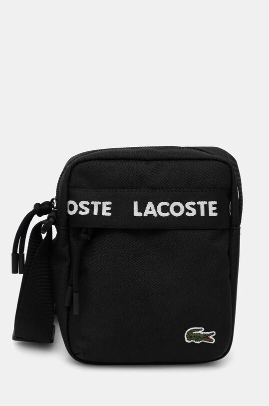 Σακίδιο Lacoste υφασμάτινο μαύρο NU4686NZ