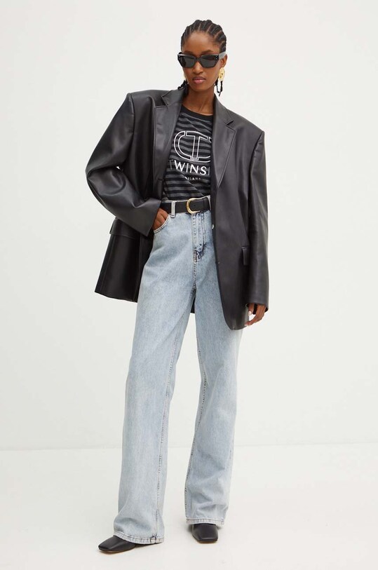 Μπλουζάκι Twinset 242TP2330 μαύρο AW24